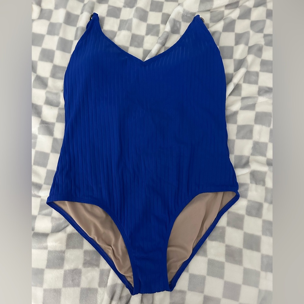 Kona Sol Wide Ribbed One Piece Swimsuit